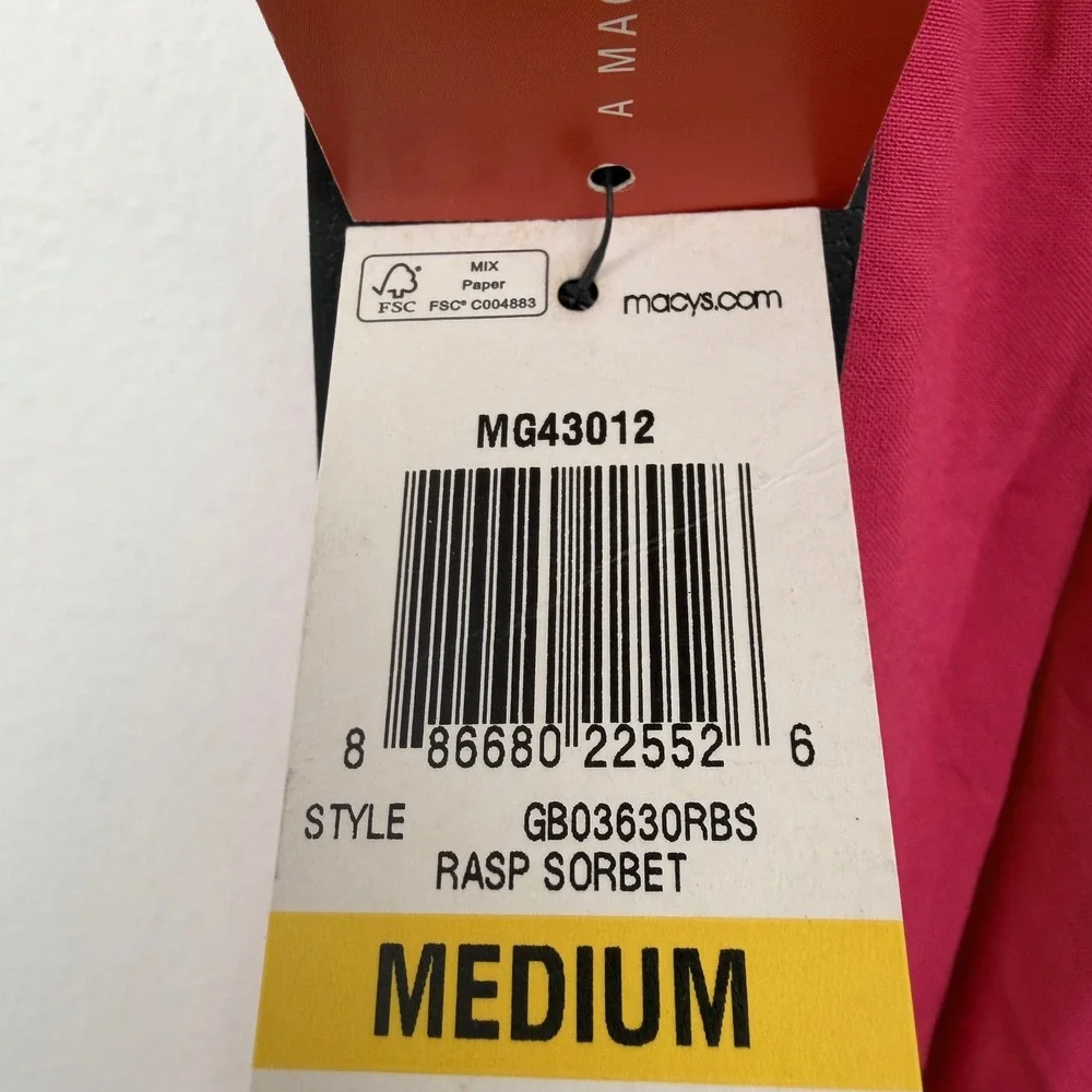 Material Girl Pink Flared Mini Skirt‎ Rasp Sorbet Snap Front Medium NEW